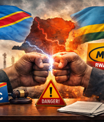 Fréquences congolaises exploitées sans autorisation : Kinshasa hausse le ton face à MTN Rwanda PHOTO IA ILLUSTRATION